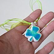 Украшения handmade. Livemaster - original item Necklace: Turquoise clover. Handmade.
