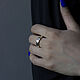 Ring 'Liquid wide' Silver, blue cubic zirconia. Rings. stepan-klimov. My Livemaster. Фото №5