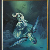 Картины и панно handmade. Livemaster - original item Oil painting on canvas: " Underwater fairy tale". Handmade.