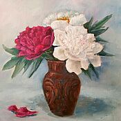 Картины и панно handmade. Livemaster - original item Oil painting Peonies. Still life with flowers. Handmade.