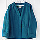 Quilted jacket-sweatshirt made of boiled linen. Outerwear Jackets. etnoart. Online shopping on My Livemaster.  Фото №2