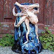Для дома и интерьера handmade. Livemaster - original item octopus. Sculpture Vase. Handmade.