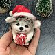  валяный ёжик, ёжик ручной работы, ёжик из шерсти. Войлочная игрушка. Шерстяная галактика. Ярмарка Мастеров.  Фото №6