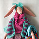 Мягкая игрушка яркая Зайка с сумочкой. Мягкие игрушки. Handsewing.toys (Ирина). Ярмарка Мастеров.  Фото №5