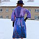summer coat 'lilac' felted. Coats. silk wool. My Livemaster. Фото №6