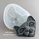 Molde de silicona de esquina de gato 5,2 x 4,8 x 0,5 cm cara de Gato, Decor for decoupage and painting, Astrakhan,  Фото №1
