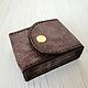 Alaska leather cigarette case (with golden button), Business card holders, Krasnoyarsk,  Фото №1