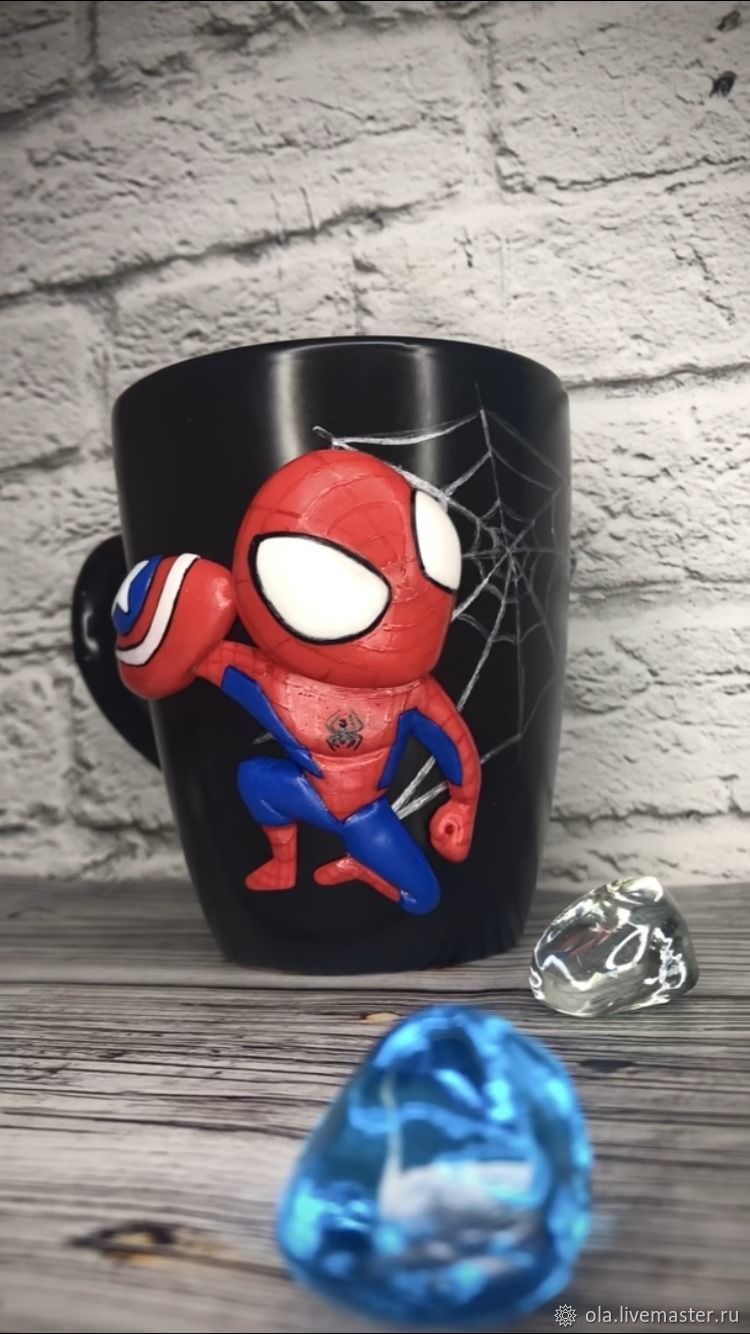 Notakutattoo - Mug en polymère Sculpey! #mug #spiderman