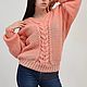 New Knitted sweater women's peach color, Jumpers, Kharkiv,  Фото №1