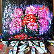 Картина розы,Розовый букет, маслом импасто, Картины, Белая Калитва,  Фото №1