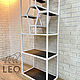 Стеллаж белый в стиле лофт LF-825. Стеллажи. Leo-loft. Ярмарка Мастеров.  Фото №5