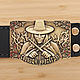 Leather belt 'Freedom forever' brass. Straps. apanasovru. Online shopping on My Livemaster.  Фото №2