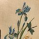 Embroidered painting 'Irises', handmade, Holland. Vintage paintings. Dutch West - Indian Company. My Livemaster. Фото №4