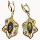 925 sterling silver earrings with natural labradorites and sapphires. Earrings. Silverjewels. My Livemaster. Фото №4