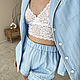 Домашний костюм рубашка и шорты. Пижамы. LA-RE.brand. Интернет-магазин Ярмарка Мастеров.  Фото №2