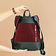 Order Urban backpack made of Bordo leather. Mart Bags (martbags). Livemaster. . Backpacks Фото №3
