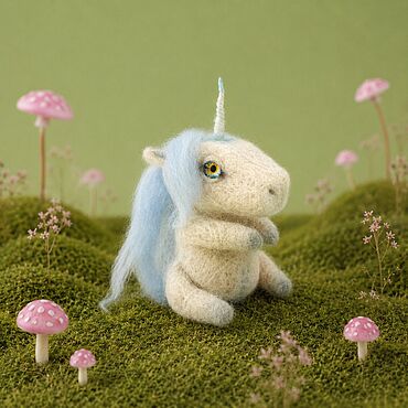 Куклы и игрушки ручной работы. Ярмарка Мастеров - ручная работа Войлочная игрушка единорог (игрушка из шерсти). Handmade.