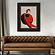 Modern interior painting on the wall a Woman in a red dress, Pictures, Moscow,  Фото №1