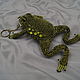 Olive Frog Purse, Beaded Coin Holder. Coin boxes. AirinBeads. My Livemaster. Фото №4