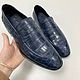 Men's loafers, made of genuine crocodile leather in blue. Loafers. SHOES&BAGS. My Livemaster. Фото №6