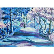 Картины и панно handmade. Livemaster - original item Painting landscape forest 