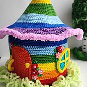 Куклы и игрушки ручной работы. Ярмарка Мастеров - ручная работа Rainbow House for Finger Theater Knitted Box. Handmade.