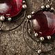 Order Amber Drop earrings (red) (e-009-03). #Ofel_way. Livemaster. . Earrings Фото №3
