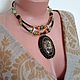 Necklace with ammonite geode and lampwork beads. Necklace. nata-sabirova.handmade jewelry. My Livemaster. Фото №6