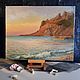Seascape Sunrise on the coast. Oil painting, Pictures, Moscow,  Фото №1