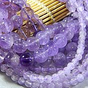 Материалы для творчества handmade. Livemaster - original item Amethyst beads 2 sizes color lavender 12mm, ,6 mm PCs. Handmade.