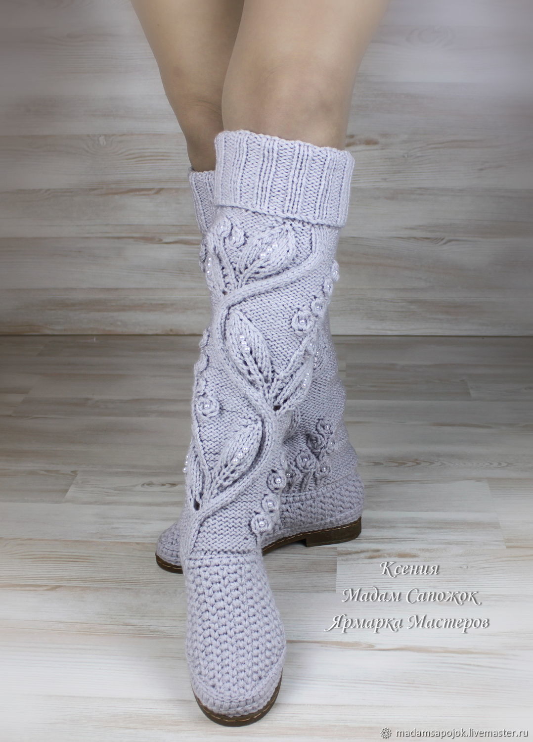 Boots women's demi knit – заказать на Ярмарке Мастеров – EGUO7COM ...