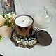 Подставки для бутылок и бокалов, духов, свечей Черный срез камня Жеода. Подставки для бутылок и бокалов. Картины, декор от Натальи Литош (natalitosh1969). Ярмарка Мастеров.  Фото №6