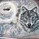 Stone panels amulet with a wolf ' Unity '. Pictures. Picture&miniature lacquer painting. Online shopping on My Livemaster.  Фото №2