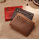 Order Leather wallet female and male Hypatius red / Handmade. EZCASE - Leather Design Studio. Livemaster. . Wallets Фото №3