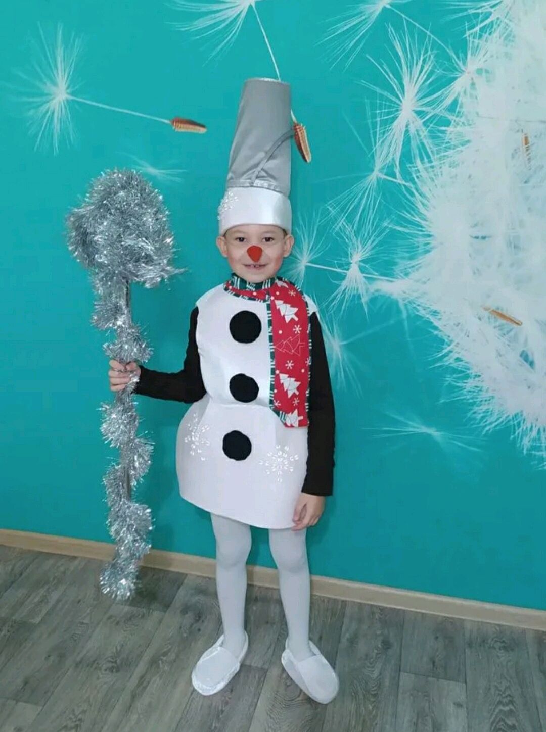 Карнавальный костюм Снеговик, рост 104-116 см фото
