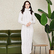Одежда handmade. Livemaster - original item White Knitted Long Dress. Handmade.