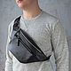 Men's waist bag 'Franklin' (Black), Waist Bag, Yaroslavl,  Фото №1