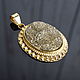 Pendant gold pyrite 925 sterling silver with gilding SP0158, Pendant, Yerevan,  Фото №1