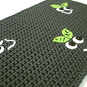 Для дома и интерьера handmade. Livemaster - original item Carpets for home: gray Rectangular Doormat Funny Eyes. Handmade.