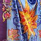  батик "Ясно Солнышко" шелк натуральный атлас. Платки. БАТИК/КАРТИНЫ Людмилы Кучиной. Ярмарка Мастеров.  Фото №4