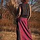 Order Long Linen Skirt with Applique «Spirals». mongolia. Livemaster. . Skirts Фото №3