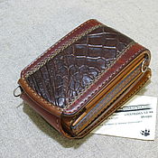 Сумки и аксессуары handmade. Livemaster - original item Compact wallet S-Fold Gator-cardholder. Purse on the belt.. Handmade.