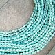 Стеклянные бусины форма капля,Голубые с сиянием,нить. Бусины. SilverBranch_Shop. Интернет-магазин Ярмарка Мастеров.  Фото №2