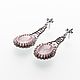 Pink ice. Rose quartz earrings in silver beads. Earrings. Elena Potsepnya Jewelry. Online shopping on My Livemaster.  Фото №2