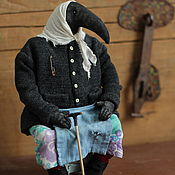Куклы и игрушки handmade. Livemaster - original item interior doll: An old lady with a cane.. Handmade.