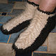 Order Women's knitted slippers Underfur contrast. Warm Yarn. Livemaster. . Socks Фото №3