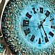 Часы настенные бирюзовые из натуральных камней И Swarovski. Часы классические. Картины и настенные часы BelleАrti (bellearti). Ярмарка Мастеров.  Фото №6