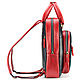 Leather backpack 'Kasandra' (blue and red). Backpacks. Russian leather Guild. Online shopping on My Livemaster.  Фото №2