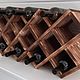 Order Wine rack 'Sota' for 14 bottles in firing. Color Wood. Livemaster. . Shelving Фото №3