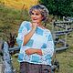 Джемпер из хлопка и джинсовых лоскутов " Lady boho ". Джемперы. Наталья  Пуховая Мастерская (puhovyiy-master). Ярмарка Мастеров.  Фото №4